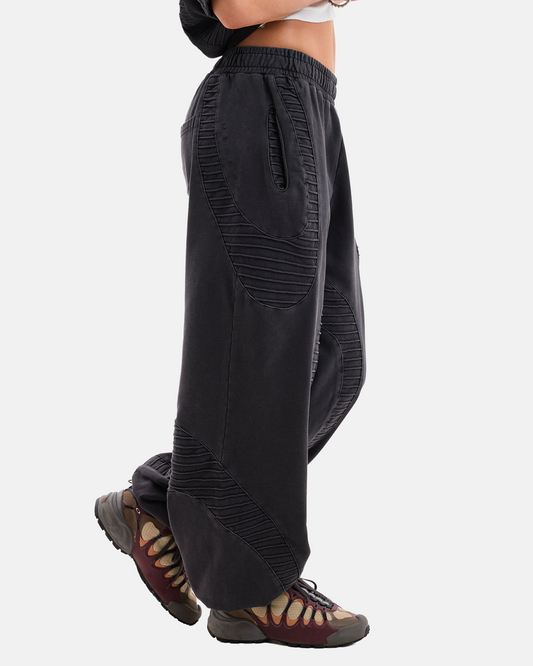 TEXTURED TRACKIES - Charcoal