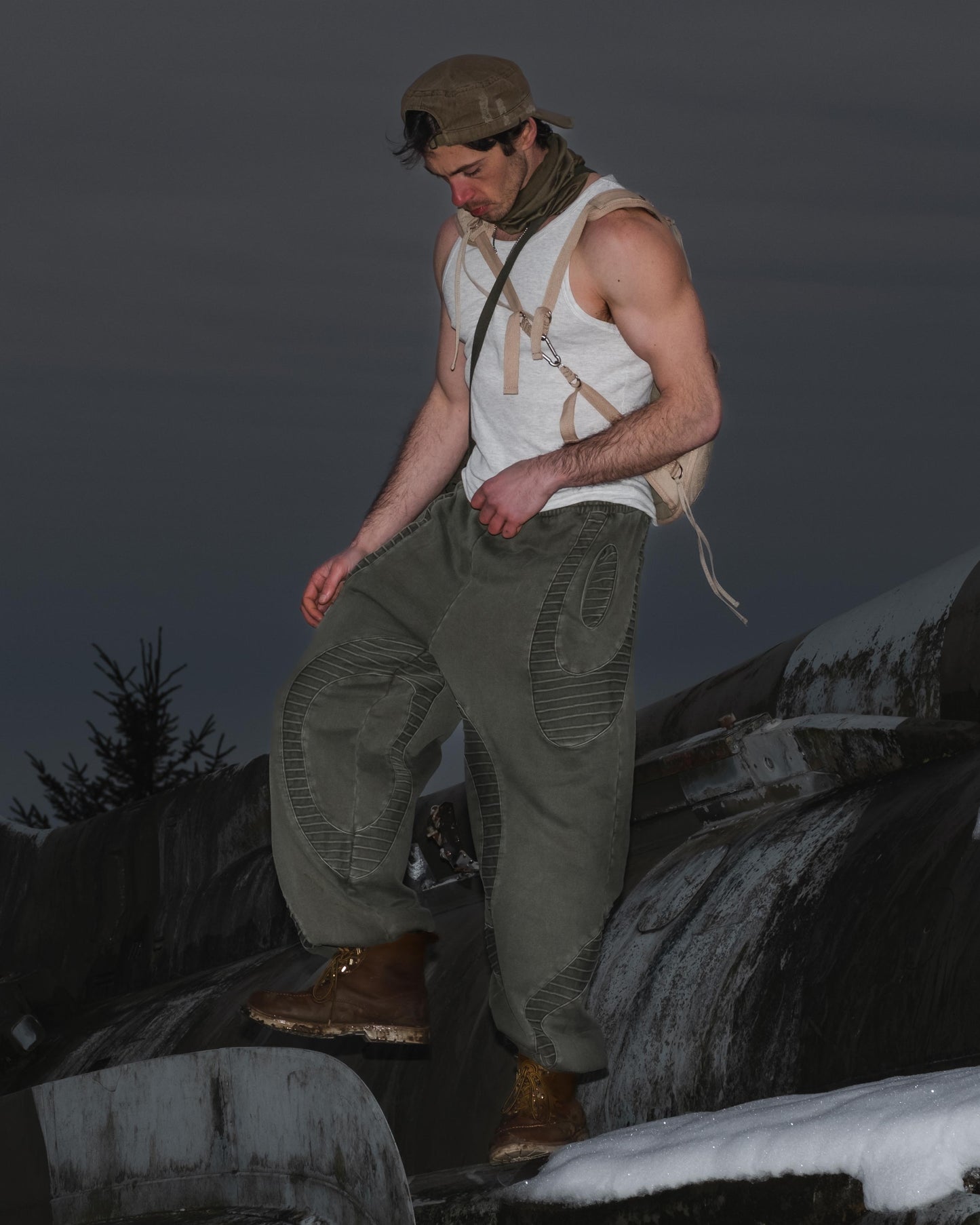 TEXTURED TRACKIES - Green