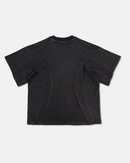 TEXTURED TEE - Charcoal
