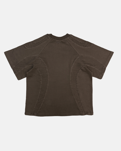 TEXTURED TEE - Brown