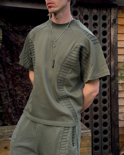 TEXTURED TEE - Green