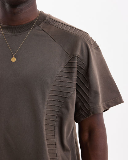 TEXTURED TEE - Brown