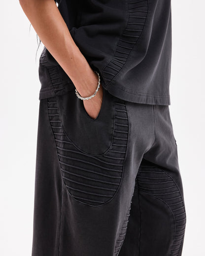 TEXTURED TRACKIES - Charcoal