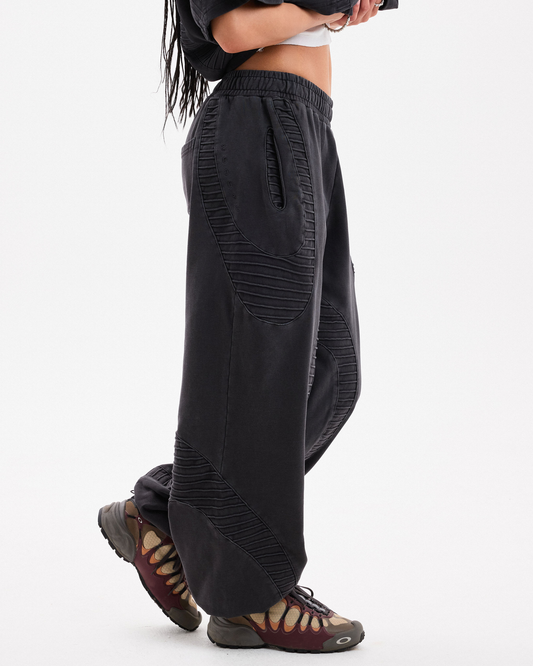 TEXTURED TRACKIES - Charcoal